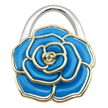 Unique Folding Flower Shape Fashion Table Hook Portable-Blue