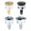 Streamlined Toilet Control Button with Accuracy-Round silver 7