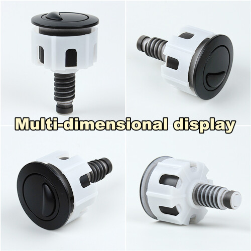 Streamlined Toilet Control Button with Accuracy-Round silver 1