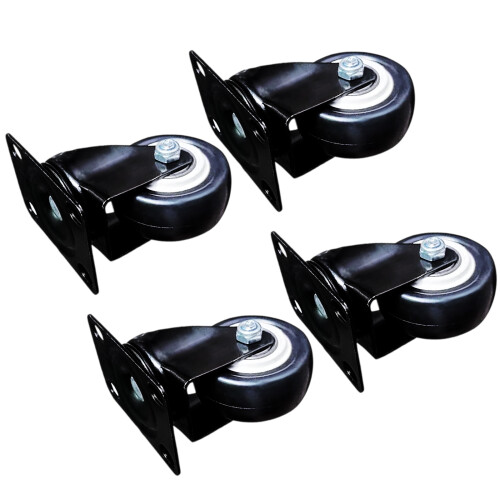 4Pcs Soft PU Swivels Casters Replacement Heavy Duty-1.5 Inch