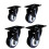 4Pcs Soft PU Swivels Casters Replacement Heavy Duty-1.5 Inch 3