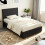 Comfy Living (3ft Single, Black) Reuben Fabric Ottoman Storage Bed with Tanya Mattress 1
