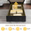 Comfy Living (3ft Single, Black) Reuben Fabric Ottoman Storage Bed with Tanya Mattress 4
