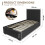 Comfy Living (3ft Single, Black) Reuben Fabric Ottoman Storage Bed with Tanya Mattress 7