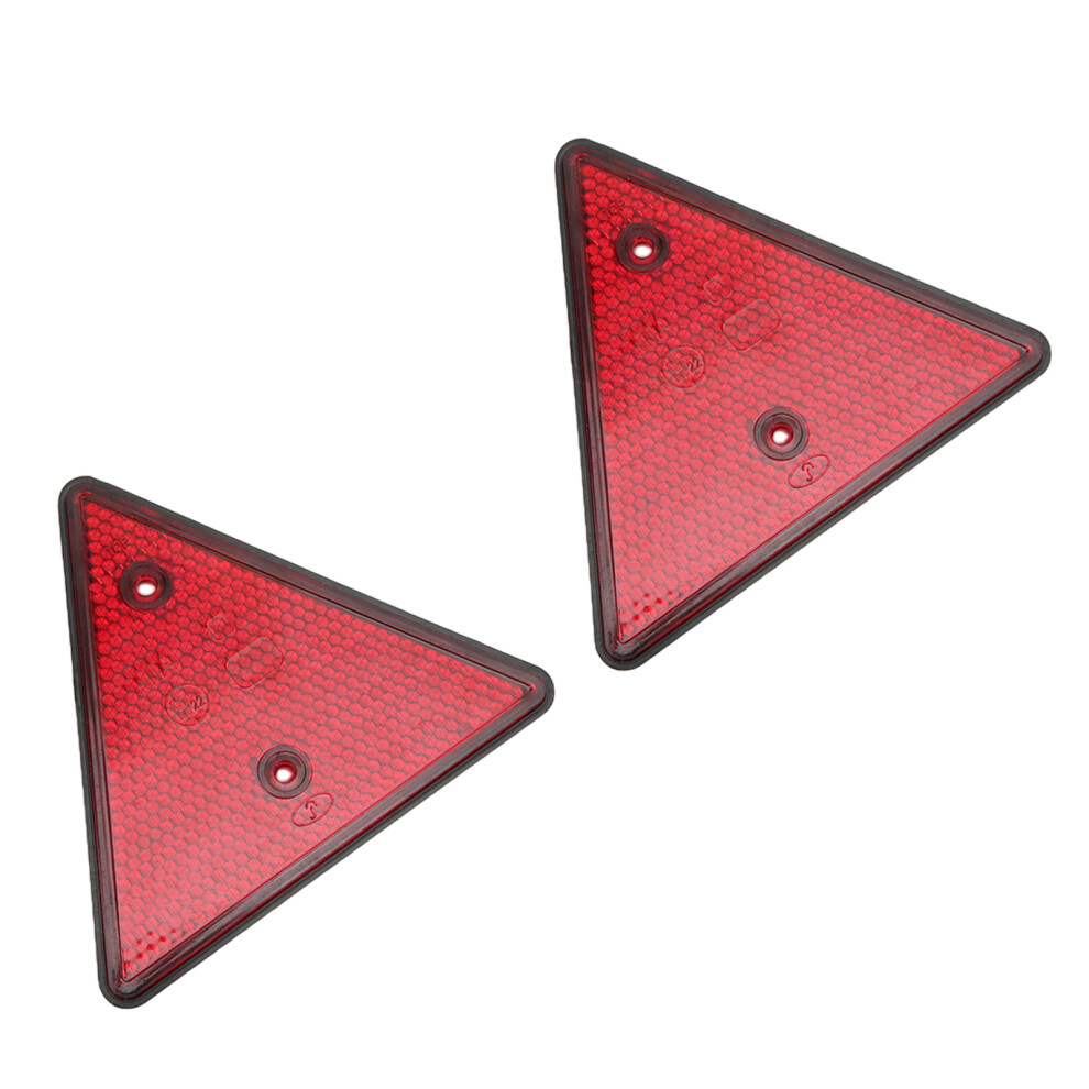 2Pcs Waterproof Triangular Reflectors For Trucks, Trailers & Rvs Red 8471358199920