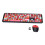 Wireless 2.4G Retro Color Keyboard Mouse Set, 1200DPI, Black 16