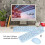 Wireless Retro Color Keyboard Mouse Combo 2.4G Blue 5