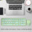 Ergonomic Retro Typewriter Wireless Keyboard Mouse Combo Green 11