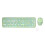 Ergonomic Retro Typewriter Wireless Keyboard Mouse Combo Green 2