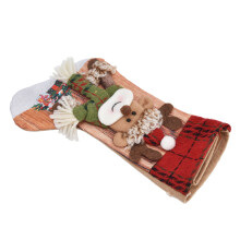 3D Printed Christmas Stocking Gift Bag 25x14.5cm Flannel Ornament