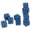 Set di 10 dadi blu a 6 facce D6, in acrilico 14