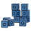Set di 10 dadi blu a 6 facce D6, in acrilico 2