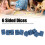 Set di 10 dadi blu a 6 facce D6, in acrilico 9
