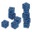 Set di 10 dadi blu a 6 facce D6, in acrilico 13