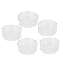 50 pezzi di stampi per candele in plastica trasparente di forma rotonda