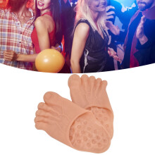 Große Fußschlappen als Kostümaccessoire für Halloween, Cosplay-Requisit, gelblich-pinkes Party-Item