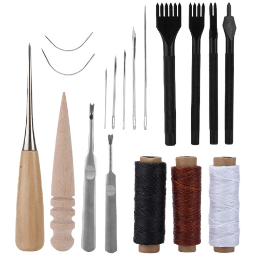 Leather Sewing Kit 18 Pieces - Versatile Tool Set for Upholstery and Denim 1