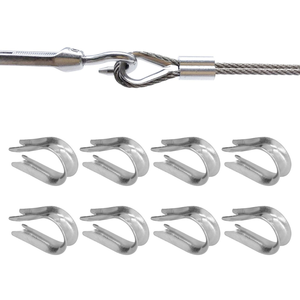 50Pcs Stainless Steel Wire Rope Thimbles For Rigging M6 (6Mm) Cable Tools 4971358208102