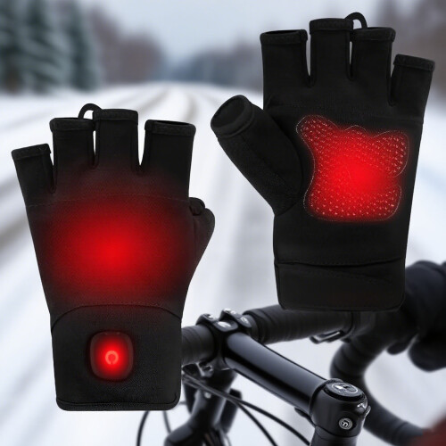 USB Propelled Rechargeable Fingerless Warm Gloves Modifiable-M 2