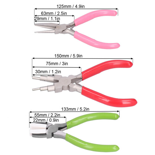 Kit de 5 pinces : fabrication de baïls diagonaux et à bec plat 2