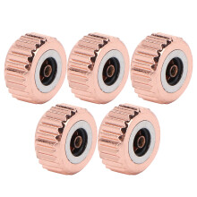 5 pièces de couronnes de montre en acier doré rose de 7 mm 0,28 po