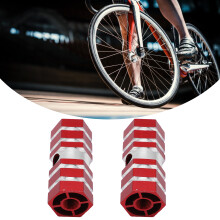 2 Pcs Bike Pegs Tough Sturdy Anti-Skid Mountain Cycling Equipment Red