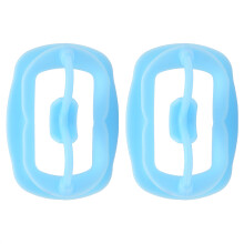 2pcs Silicone Cheek Retractor Dental Mouth Opener Blue, Reusable & Portable