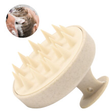 Spazzola massaggiante per cuoio capelluto in silicone 7x8cm Grigio 2.8x3.1in