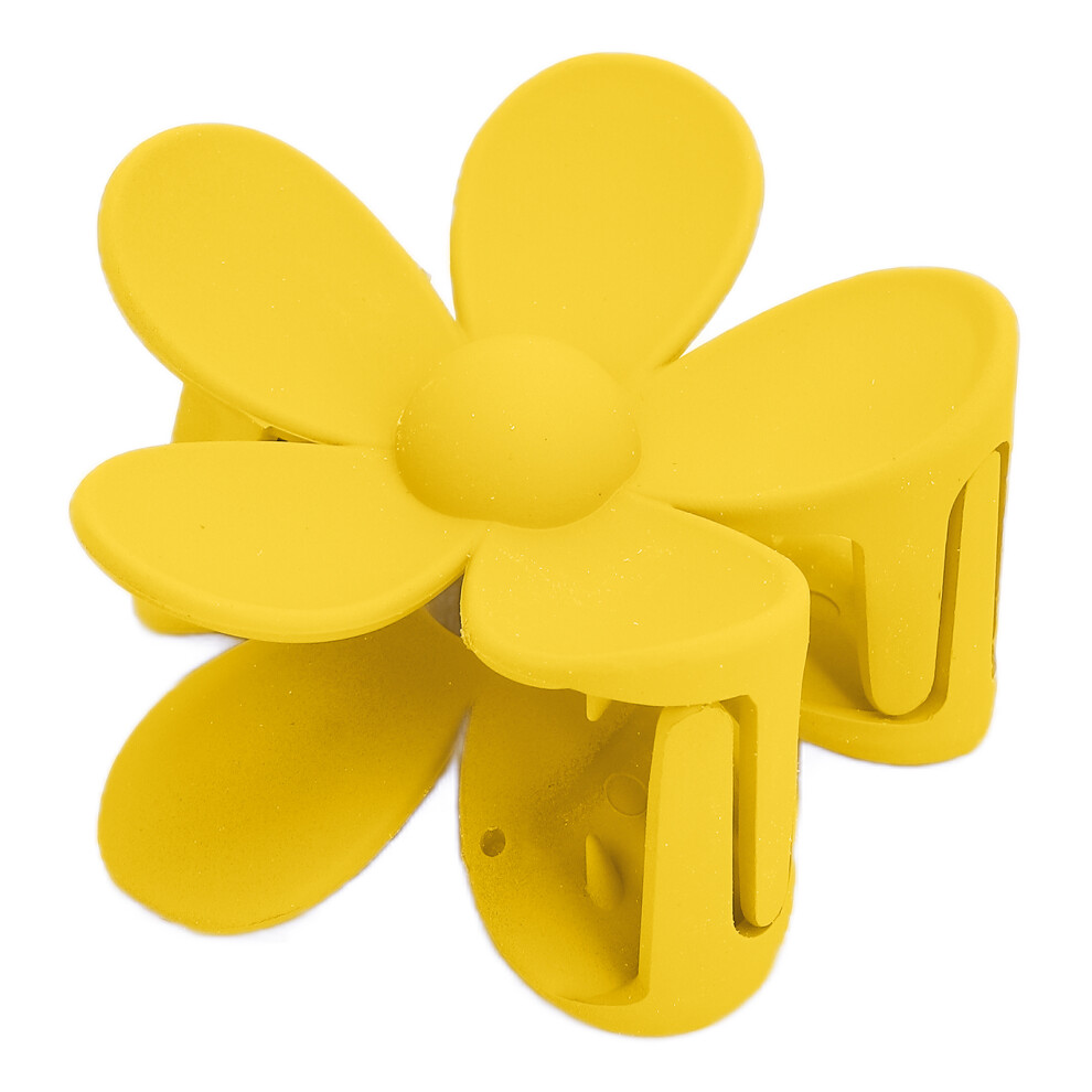 Yellow Non-Slip Flower Jaw Clip: Lemon Hair Accessory For All Occasions