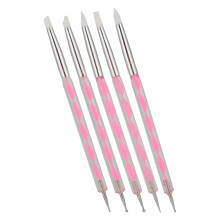 Pink Nail Dotting Pen 5pcs Dual Ended Acrylic Handle for Nail Art & Craft DIY