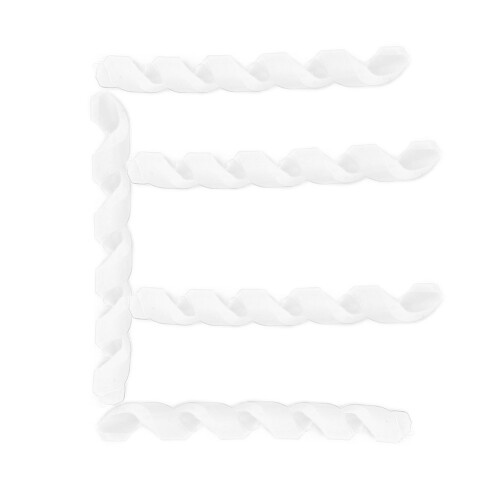 5Pcs White TPR Bicycle Line Protectors Elastic Rubber Easy Install 2