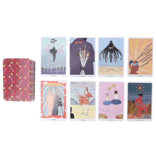 Portable Tarot Card Deck, Fate Divination, 9.3x6.2cm, Beginner Friendly 1