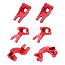 Aluminium Lenkradgelenk-Nabe für 1/10 RC Autos, Rot, Leichtgewicht