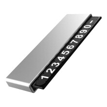 Temporary Parking Card Parking Number Plate Silver Scratch-Resistant Easy-To-Read Parking Gadgets