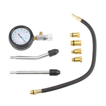 Petrol Engine Compression Tester Kit, 0-20 Bar, Digital Gauge, Compact, Includes Adapters & Storage Box
