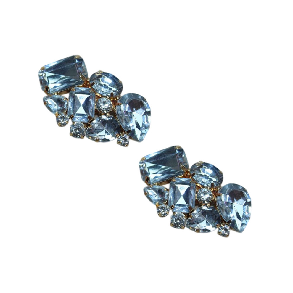 (White) Pack of 2 Shoes Clips Rhinestone Wedding High Heels Decorative Jewelry-image-OPC-PMRQNVJ-NEW