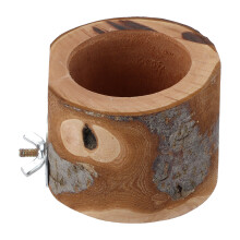 Hamster-Holz-Futternapf mit weitem Maul - Apfelholz - Kleines Haustier-Futternapf