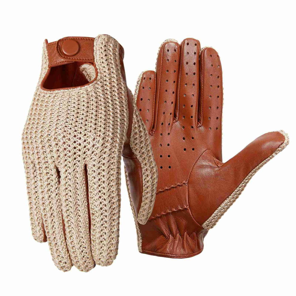 Men's Knitted Goatskin Touch Screen Gloves, Breathable, Multiple Sizes-image-OPC-PMRQSYH-NEW