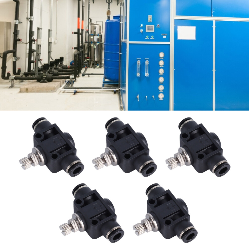 Pneumatic 10Mm Pvc Throttle Valve 5Pcs Compression Resistance Connection 5041358227737