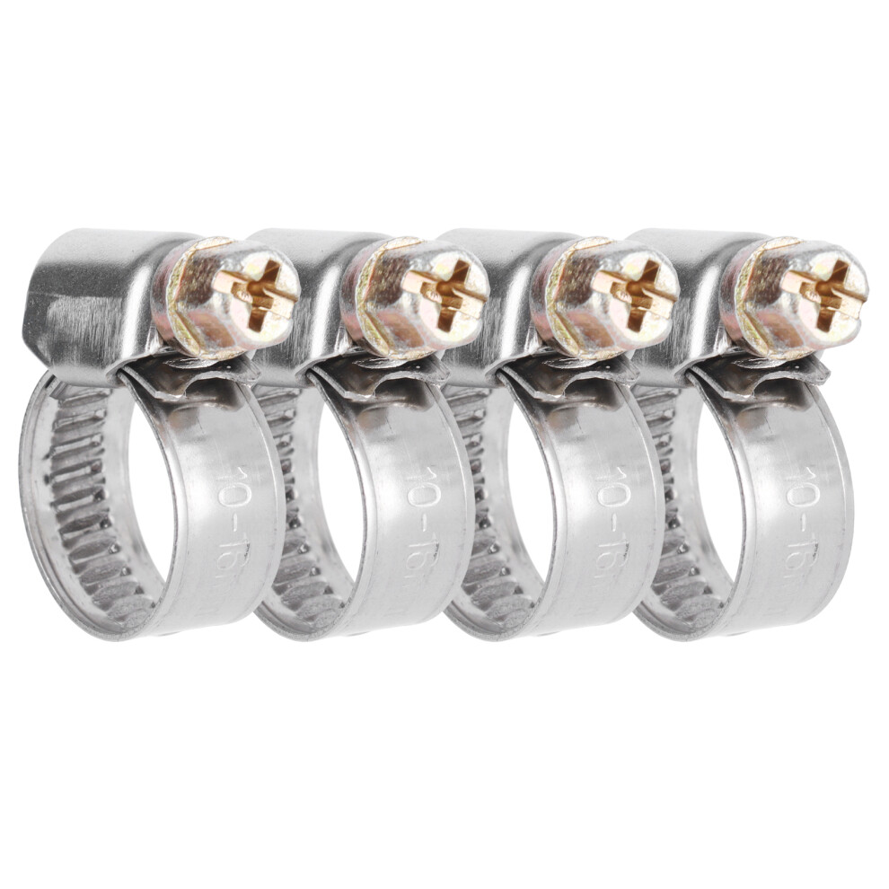 20Pcs Stainless Steel Hose Clamp 10-26Mm Rustproof Car Hose Clips Silver 9431358229439