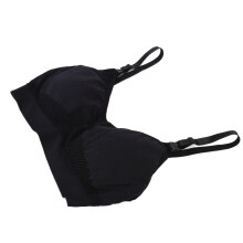 Breathable Hands-Free Pumping Bra Maternity Nursing Bra Black XXL