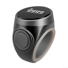 Precision Counting Smart Ring Counter With Adjustable Fit Type-C Rechargeable Black