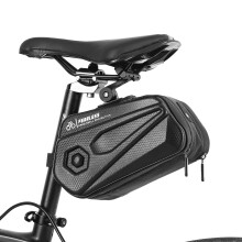 Sac porte-bagages pour vélo de 2,6 L, 180 140 120 mm, Noir, EVA PU