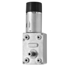 DC Worm Gear Motor 15mm Double Output Shaft 12V 30RPM with Encoder for Robotics
