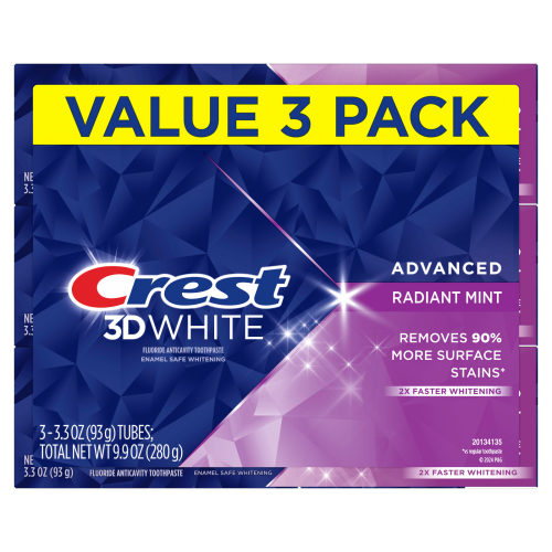 Crest Crest 3D White Radiant Mint tandpasta, 3.3 oz (93 g), 3 st. 1