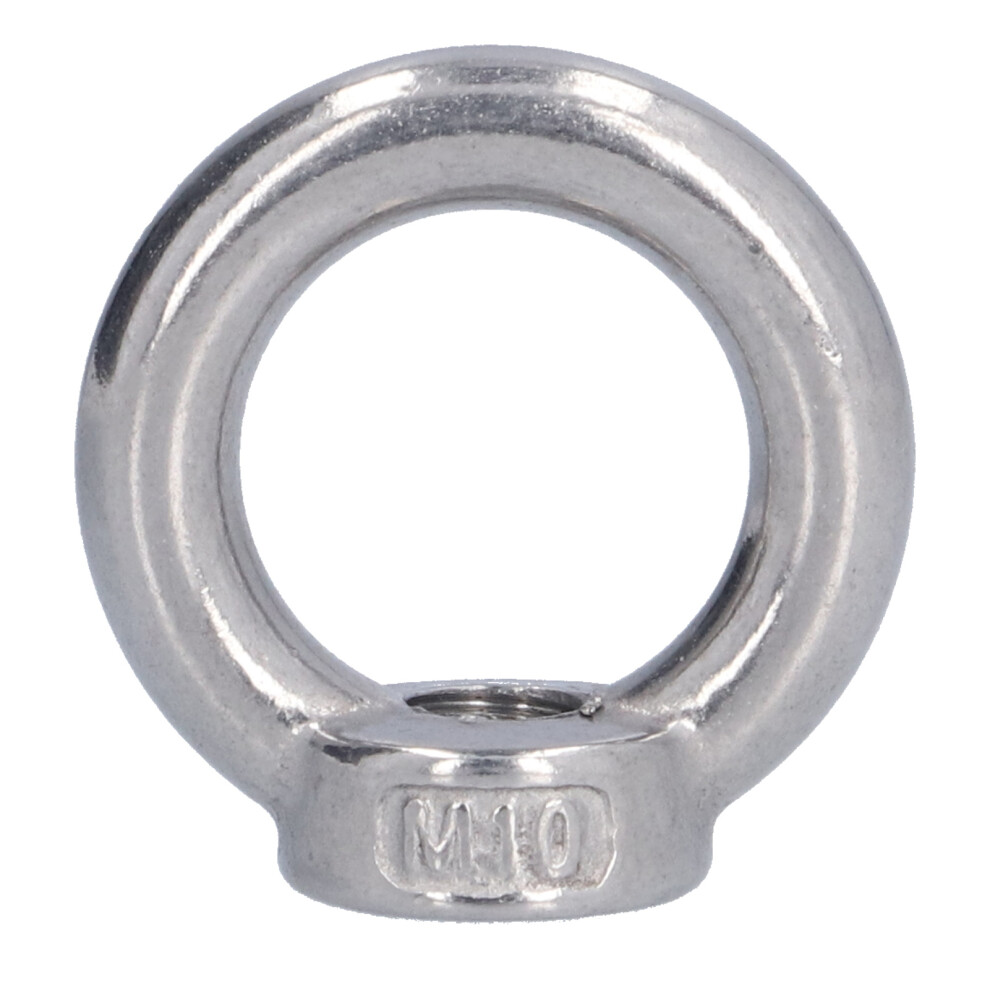 Stainless Steel Eye Nut M10 Pack Of 10 - Ideal For Forestry Applications 8781358238858