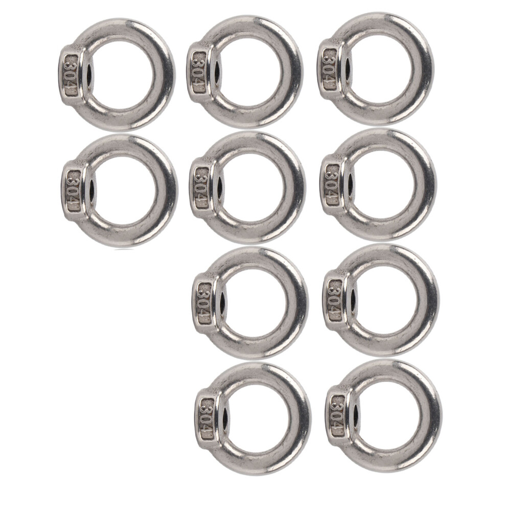 Australian Forestry Tools: 10Pcs Stainless Steel M8 Ring Eye Nuts For Lifting 4161358238944