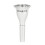 Solid Brass Tuba Mouthpiece Silver Plated 47mm Cup Diameter 3