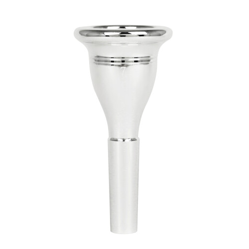 Solid Brass Tuba Mouthpiece Silver Plated 47mm Cup Diameter 2