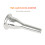 Solid Brass Tuba Mouthpiece Silver Plated 47mm Cup Diameter 4